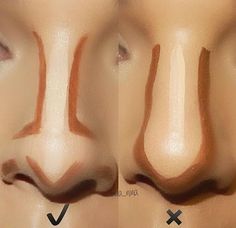 nose contouring Make Up Mata, Obličejové Masky, How To Contour Your Face, Halloweenský Makeup, Permanente Make-up, Membentuk Alis, Bentuk Alis, Mekap Mata, Makeup Tip