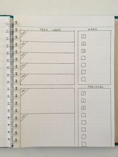 an open planner book with lines and numbers on the page, in front of a white background