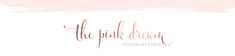 the pink dream logo on a white background