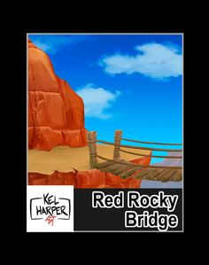 the red rocky bridge is featured in this game