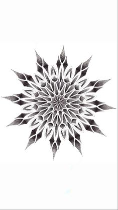 a black and white drawing of a flower