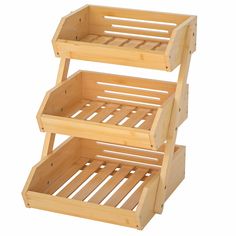 PRICES MAY VARY. PRODUCE ORGANIZER: 3 tier breathable structure allows air to flow from different angles. Great for organizing fruit and vegetables and keep them fresh and last longer. STRONG AND STURDY: The fruit basket is made of high-quality bamboo, 1.5cm thick board, which has good load-bearing capacity, firm without shaking. STORAGE DISPLAY: Each level of vegetable holder can hold more than a dozen fruits and vegetables. Organize your daily kitchen foods and keep them within arm's reach, he Bamboo Countertop, Organiser Cucina, Produce Baskets, Vegetable Rack, Tiered Fruit Basket, Produce Storage, Kitchen Table Centerpiece, Wooden Trays, Fruit And Vegetable Storage