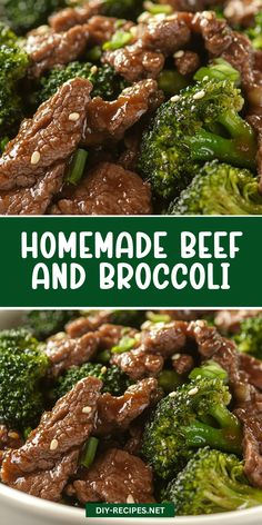 the beef and broccoli dish is ready to be eaten