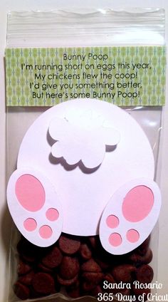 bunny poop treat bag topper for easter or any other time of the year