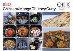 an image of chicken and mango chutney curry cookbook with pictures in it