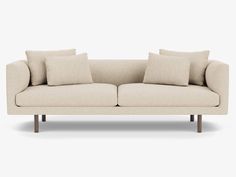 EQ3's Replay Sofa | Our Iconic Mid Century Modern Couch Light Brown Leather Couch, Mid Century Modern Couch, Mid Century Modern Loveseat, Brown Leather Couch, Modern Loveseat, Outdoor Office, Modern Couch, Light Brown Leather, Leather Couch