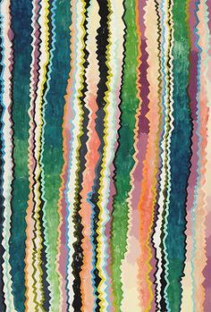 an abstract painting with multicolored lines