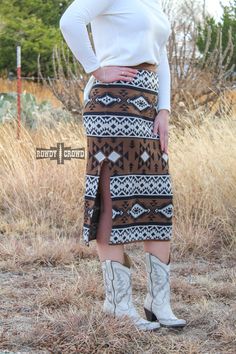 Western Aztec Skirts, Wild Rag, Striped Background, Western Outfits, Wholesale Clothing, Sizing Chart, Western Wear, Skirt Fashion, Fall In Love