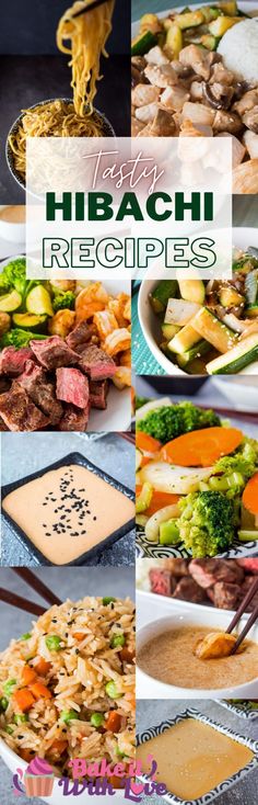 a collage of images with different types of food in them and the words hibash recipe