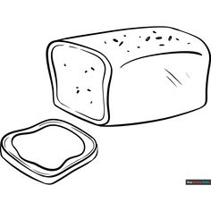 Free Bread Coloring Page for Kids Bread Coloring Page, Candy Coloring Pages, Ice Cream Coloring Pages, Printable Food, Coloring Ideas, Dog Coloring Page