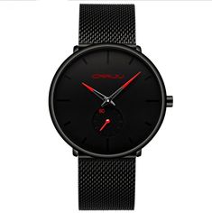 size Waterproof Sports Watch, Slim Watches, Minimalist Watch, Mens Sport Watches, Stainless Steel Mesh, Steel Mesh, Mens Luxury, Men's Watches, Watch Gifts