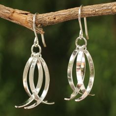 Sterling Silver Dangle Earrings - Sea Vision | NOVICA Contemporary Silver Earrings, Plain Silver Rings, Beneath The Sea, Fish Earrings, Diamond Fashion Jewelry, Silverware Jewelry, Contemporary Earrings, Silver Dangle Earrings, Sterling Silver Dangle Earrings