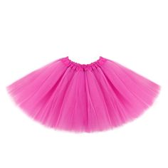 PRICES MAY VARY. Premium quality - This hot pink tutus for girls is made of high-quality polyester with satin waistband, skirt length of 30cm (11.8in), elastic waist, maximum stretch of 90cm (35.5in). One size fit for 4-12 years old. Various colors, perfect for Party dressing. High light in the crowd - This pink tutu skirt for girls has an elastic waist to meet different girls' shape needs. 3-layer Tulle design makes the skirt look fluffy. Tutu perfectly match any other costumes. Wear stretch sh Pink Fluffy Skirt, Scene Skirt, Scene Clothing, Birthday Dance, Pink Tutu Skirt, Princess Halloween Costume, Girls Halloween Outfits, Character Fashion, Girl Tutu Skirt