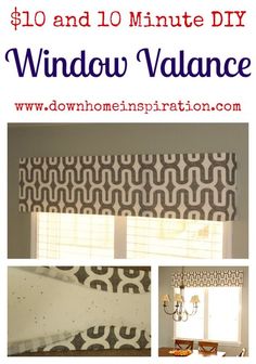 the instructions for how to make an easy window valance with no sewns