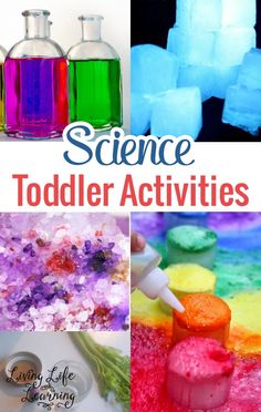 science activities for toddlers to make with ice cubes and colored liquid in them