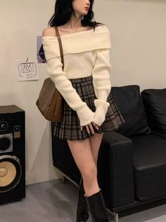 Korean Outfit Ideas For Women, Elegant Soft Outfits, Korean Outfits Elegant, Korean Outfit Aesthetic, Korean Outfits Aesthetic, Korean Outfits Winter, Cute Asian Outfits, Korean Skirt Outfits, Corean Style