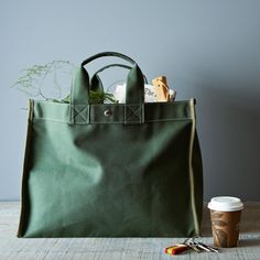 Canvas Field Bag on Food52 Green Canvas Bag, Field Bag, Photography Bags, Bag Green, Canvas Designs, Food 52, Garden Tote