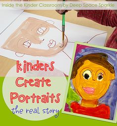 children's create portraits with the real story book cover art project for kids and adults