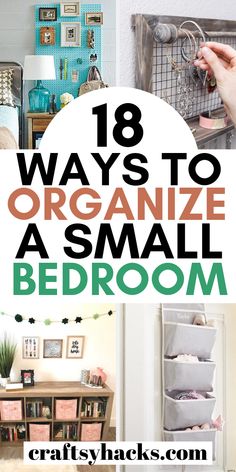 Organize A Small Bedroom, Easy Storage Hacks, Organized Bedroom, Organization Hacks Bedroom, Small Bedroom Organization, Bedroom Hacks, Ikea Furniture Hacks, Ways To Organize, Small Space Organization