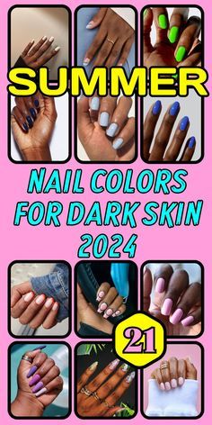 ☀️💅 Cool Summer Nail Ideas for Sunny Days! Colors For Dark Skin, Summer Nails Colors, Summer Nails, Sunny Days, Summer Fun, Nail Colors, Sunnies