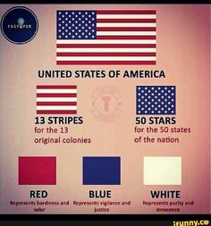 the united states of america and red, white, and blue flags are on display