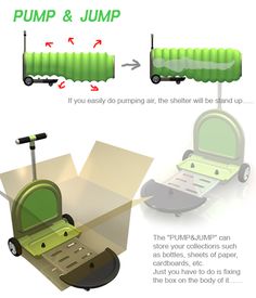 the instructions for how to make an inflatable air mattress and pump & jump