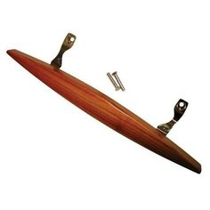 a wooden handle with two screws attached to it