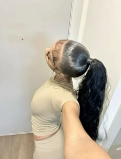 Cute Ponytail Hairstyles, Perm Hair, Sleek Ponytail Hairstyles, Nurse Aesthetic, Cute Ponytails, Black Ponytail Hairstyles, Cute Curly Hairstyles, Quick Weave Hairstyles, Quick Braided Hairstyles