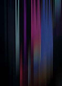 an abstract background with vertical lines in pink, blue and purple colors on a black background