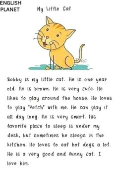 a poem written in english with an image of a cat