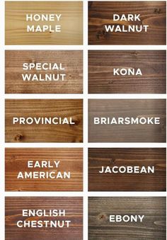 wood stain colors for different types of furniture