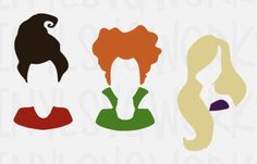 four different colored hair styles on a white background with the words friends works behind them