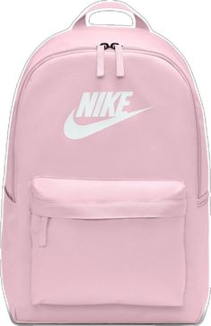 Nike Backpack For Back To School, Sporty School Bags With Logo, Sporty Standard Backpack For College, Sporty Pink Backpack For Sports, Sporty Streetwear Bags For Back To School, Nike Sports Backpack For Back To School, Sporty College Backpack, Casual Sports Backpack, Sporty Backpack For College