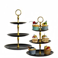 PRICES MAY VARY. This dessert stand is made of PP plastic, safe and reusalbe. And the diameter of Platters: 5.9'', 7.87'', 9.84''. Easy to clean, simple assembly and disassemble. A perfect size to serve dessert, fruit, cupcake, appetizer and more 3-tier elegant plastic cupcake stand, unique and exquisitely built. Serving platters can be removable according to your need, can show your carefully prepared dessert snacks and cakes, also an attractive ornament on the table As a cup cake stand, desser Fruit Cupcake, Lollipop Stand, Tiered Serving Stand, 3 Tier Cupcake Stand, Tiered Tray Stand, Dessert Snacks, Cookie Stand, Display Tower, Cupcake Tiers Stand