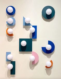 several different shapes and sizes on a wall