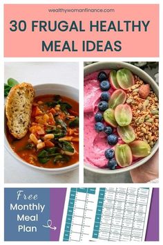 the 30 frugal healthy meal ideas list