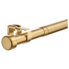 an image of a gold curtain rod on a white background