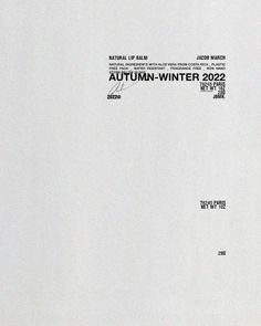 a white paper with the words autumn - winter written in black on it and an image of a cat