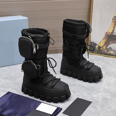 New Shoes Women Size35-41 Snow Boots Flat Platform Mid Calf  Boots Winter Elastic Band Roman Boots Flat, Boots Winter, Calf Boots, Mid Calf Boots, Shoes Women, New Shoes, Mid Calf