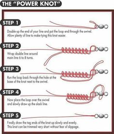 the instructions for how to tie a fishing hook in 3 easy steps with pictures below