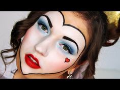 Queen Of Hearts Halloween Makeup, Halloween Makeup Costume, Queen Of Hearts Halloween Costume, Queen Of Hearts Halloween, Alice In Wonderland Diy