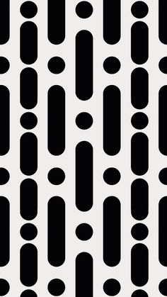 an abstract black and white pattern with rounded shapes on a plain background that is seamless