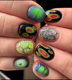 Short Nails Art, Dream Nails, Fire Nails, Funky Nails