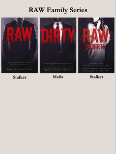 three movie posters for raw dirty and raw dirty