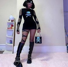 Weird Fashion Aesthetic, Afro Punk Fashion, Top Girl, Alt Outfits, Alt Style, Alt Fashion, Streetwear Fashion Women, Alternative Girls