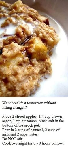 the recipe for breakfast is shown with information about it