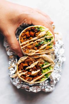 vegan food recipes Walnut Taco Meat, Sweet Potato Cauliflower, Sweet Sauces, Vegan Queso, Vegan Burrito, Avocado Salsa, Taco Meat, Vegan Keto, Vegan Lunch