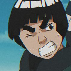 an animated image of a young man with black hair and a hat on his head