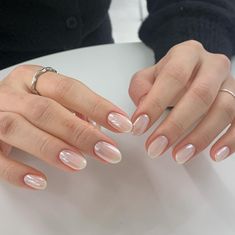 Lexi Nails, Hippie Nails, Gel Nail Art Designs, Nude Nail Designs, Beige Nails, Pearl Nails