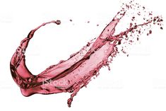 a pink liquid splashing into the air